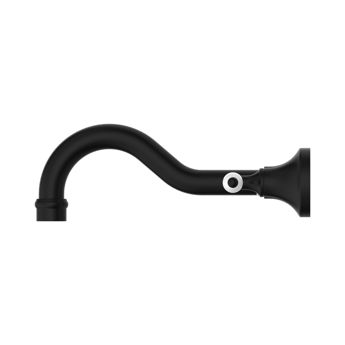 York Wall Basin Set With White Porcelain Lever Matte Black
