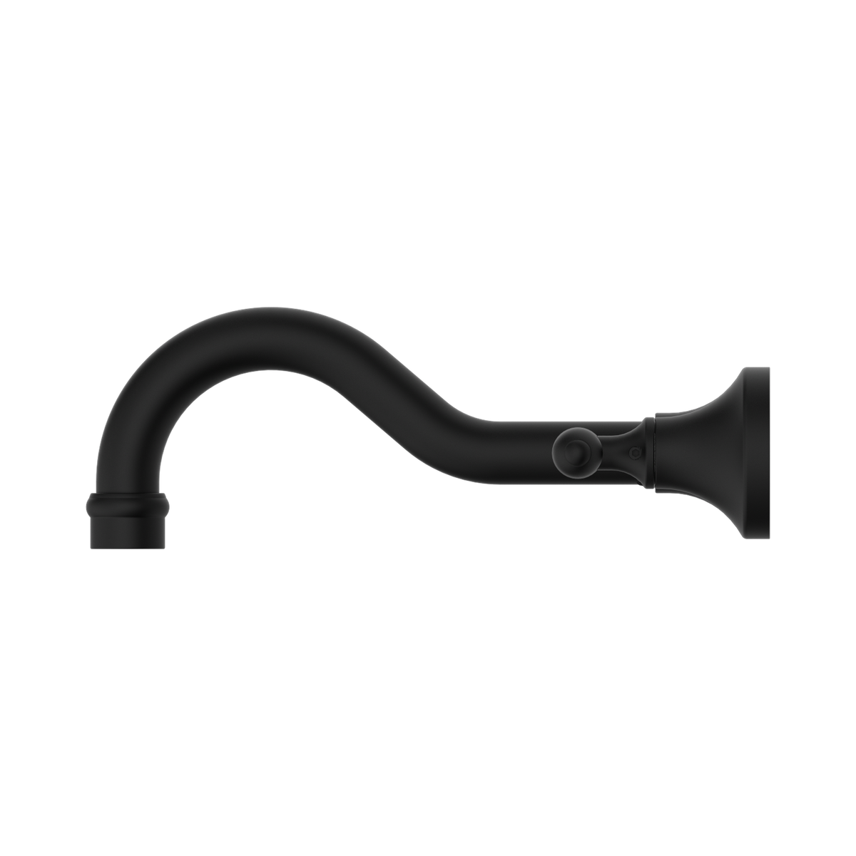 York Wall Basin Set With Metal Lever Matte Black