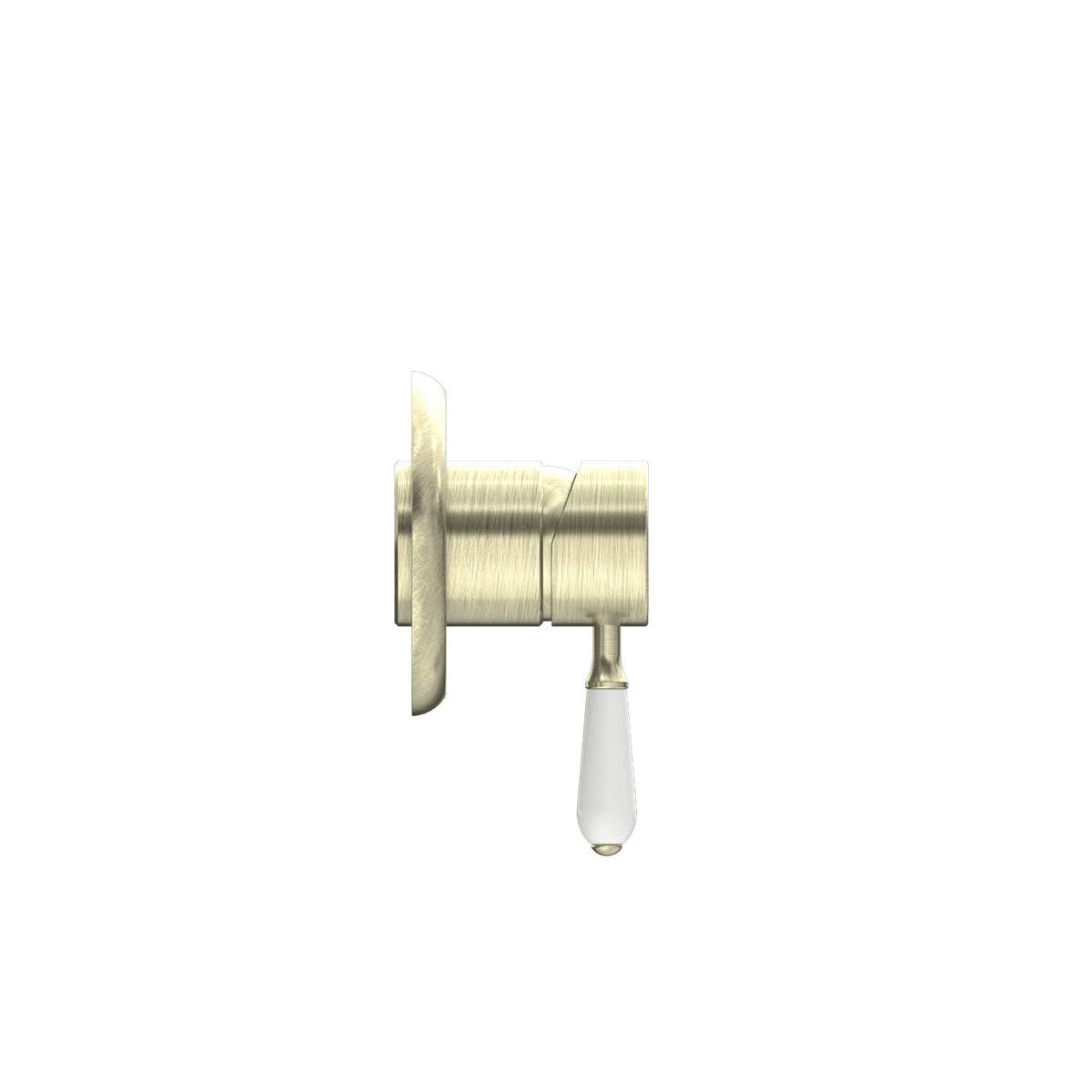 York Shower Mixer With White Porcelain Lever - Reno Spares