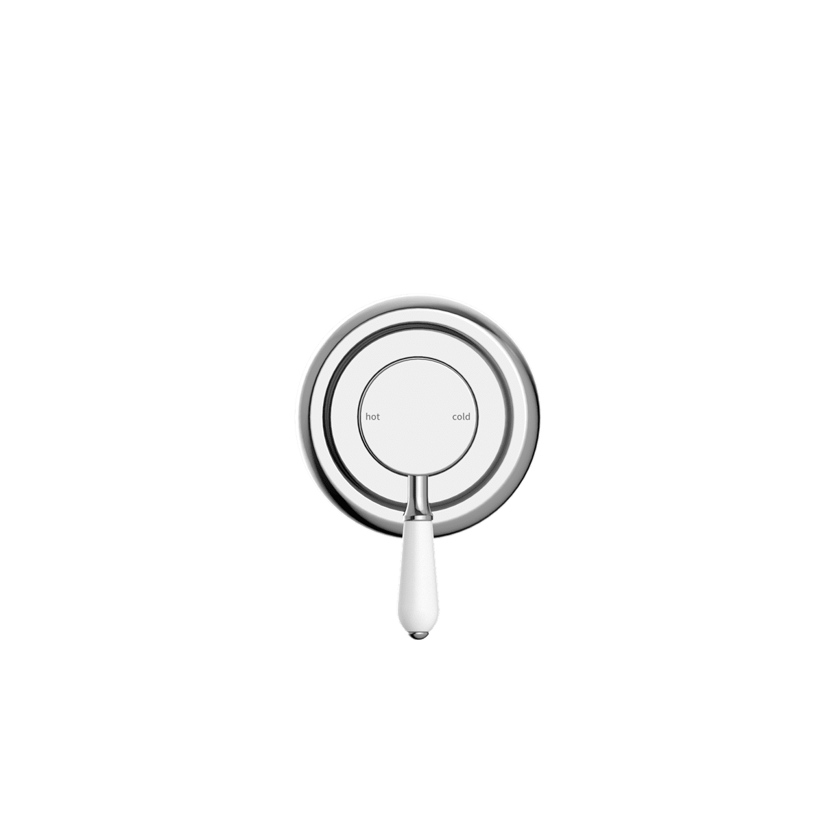 York Shower Mixer With White Porcelain Lever - Reno Spares