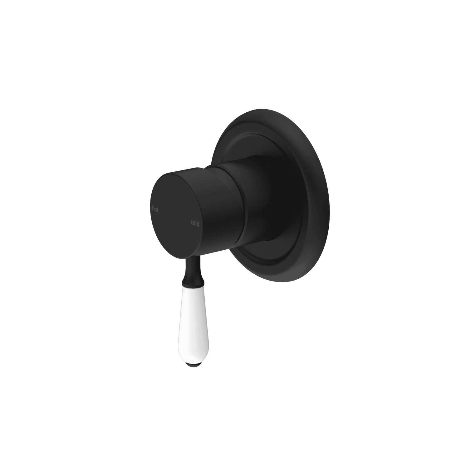 York Shower Mixer With White Porcelain Lever - Reno Spares