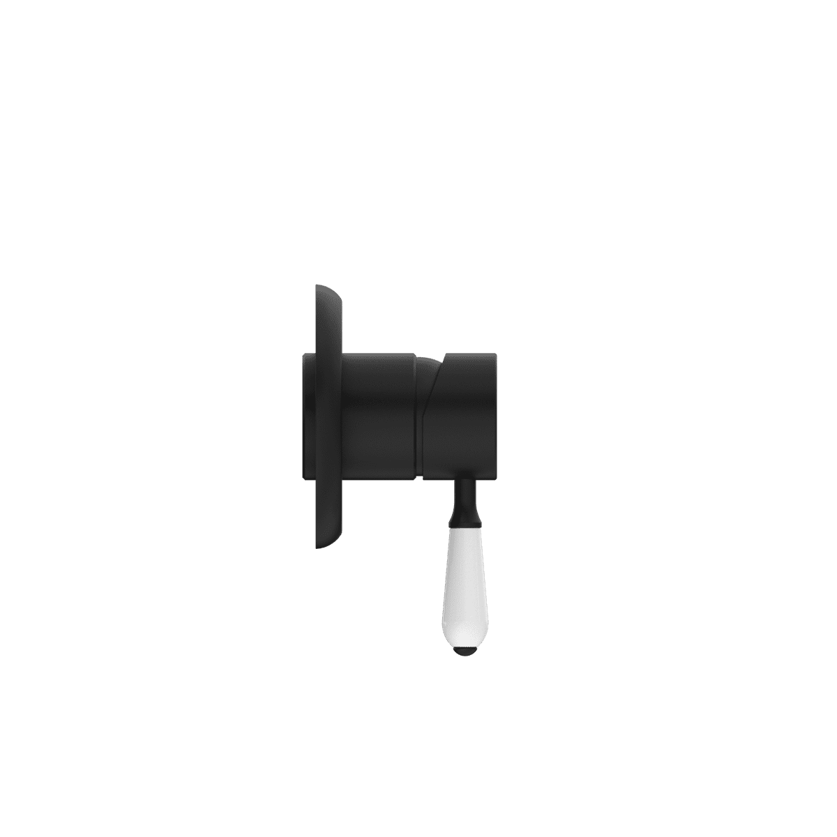 York Shower Mixer With White Porcelain Lever - Reno Spares