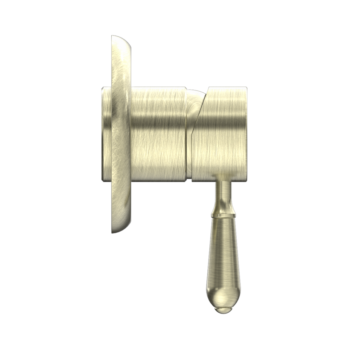 York Shower Mixer With Metal Lever Aged Brass