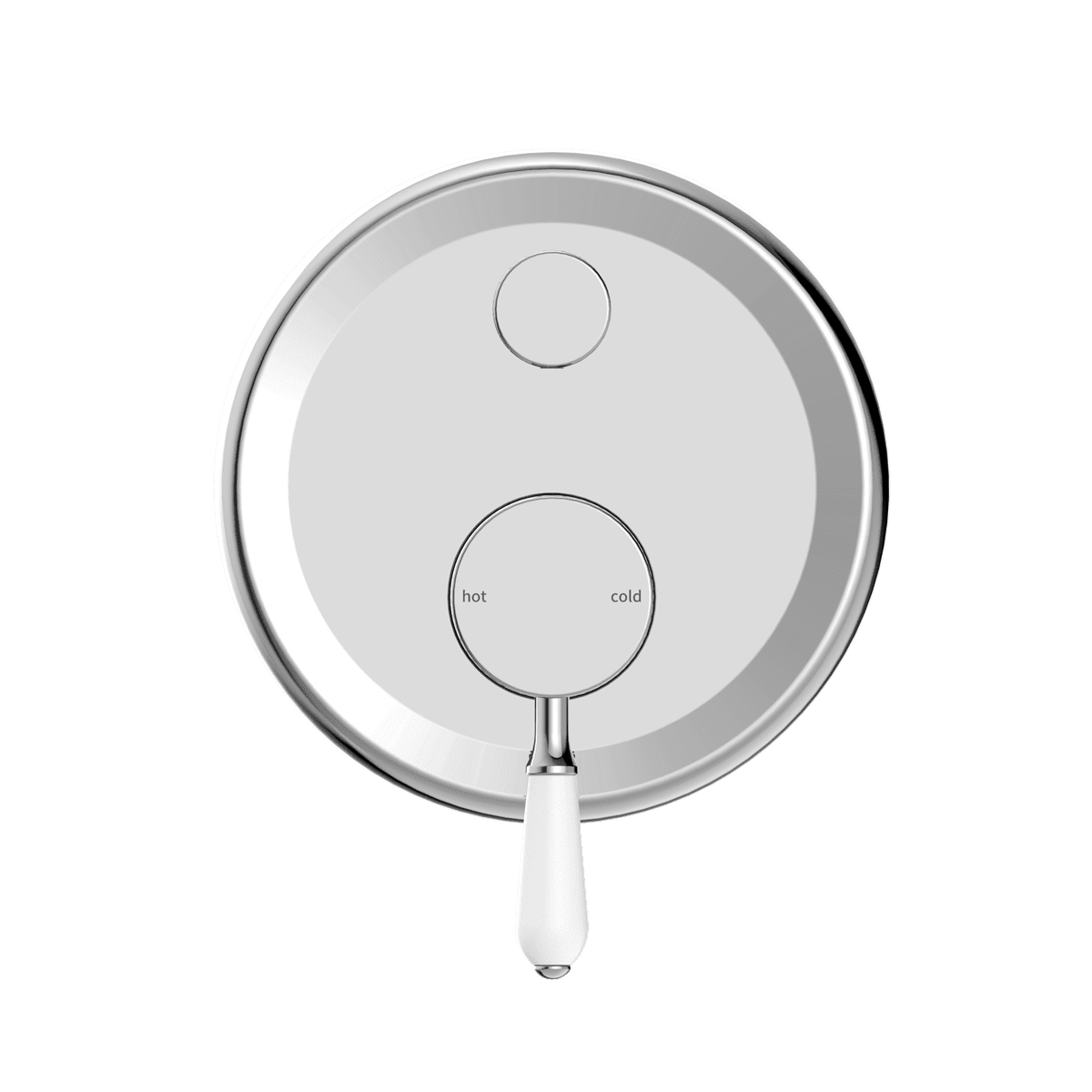 York Shower Mixer With Divertor With White Porcelain Lever - Reno Spares