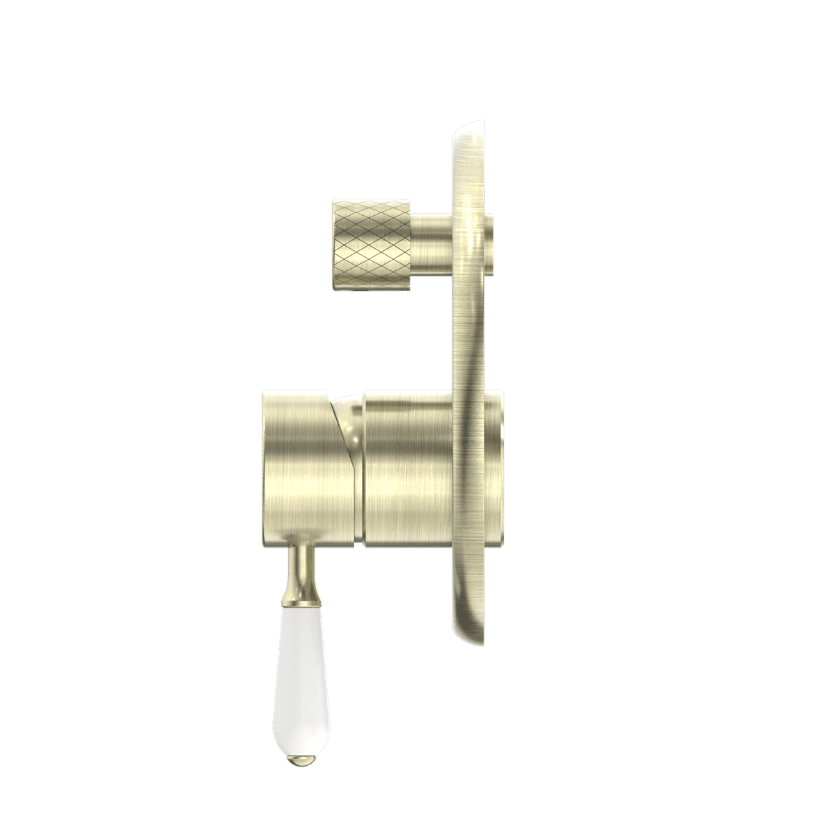 York Shower Mixer With Divertor With White Porcelain Lever - Reno Spares