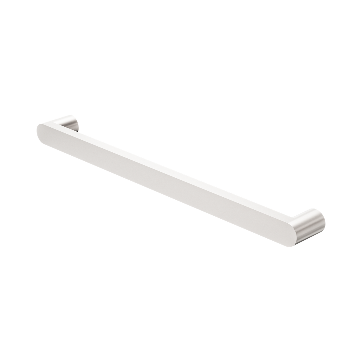 Bianca 240V Single Heated Towel Rail Brushed Nickel