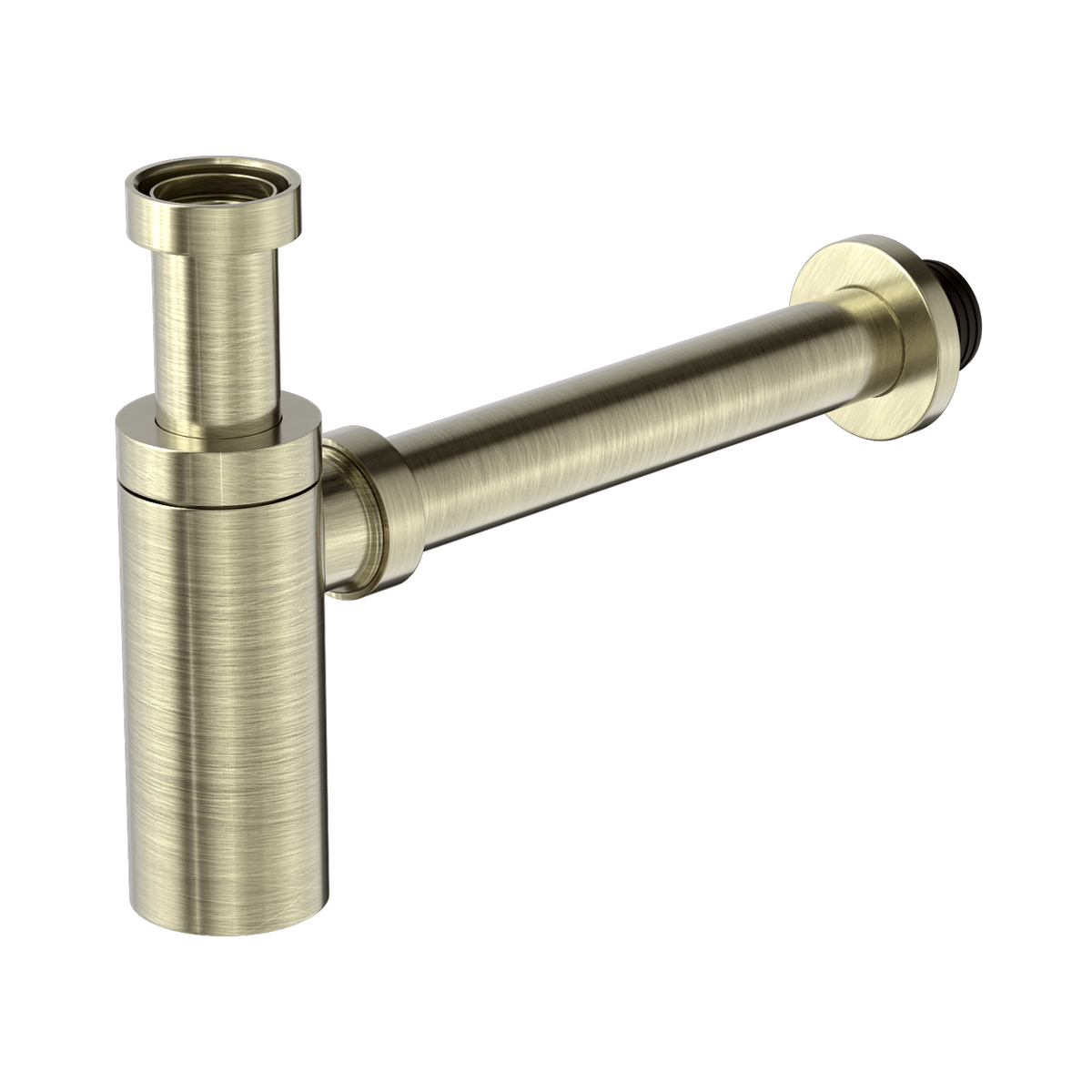 40mm Round Bottle Trap Aged Brass