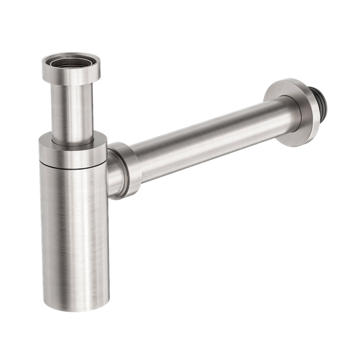 40mm Round Bottle Trap Brushed Nickel