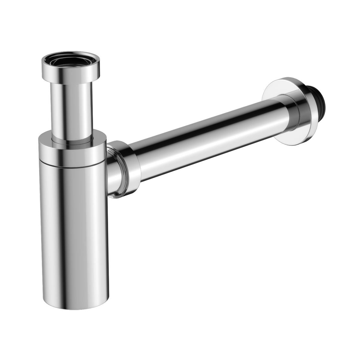40mm Round Bottle Trap Chrome