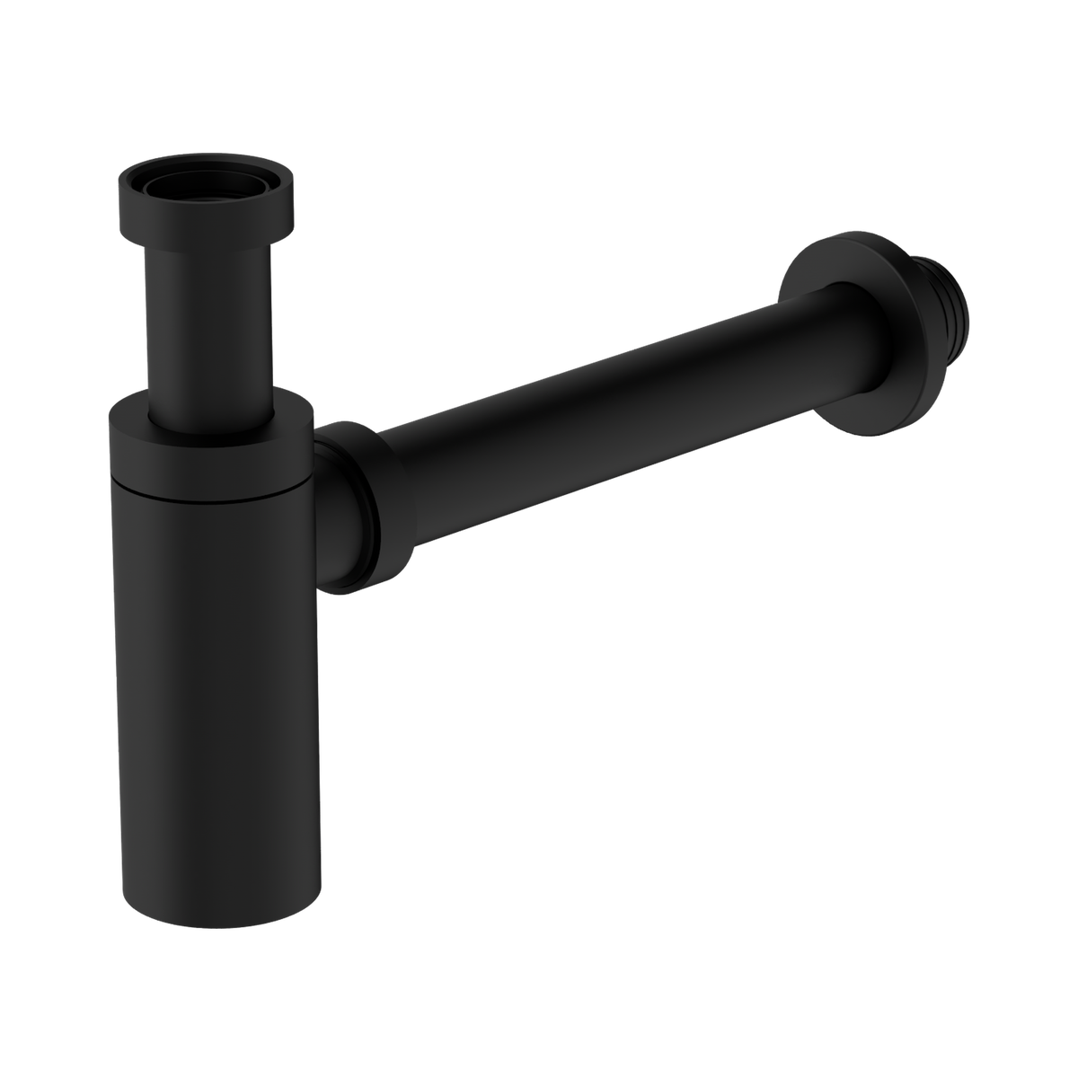 40mm Round Bottle Trap Matte Black