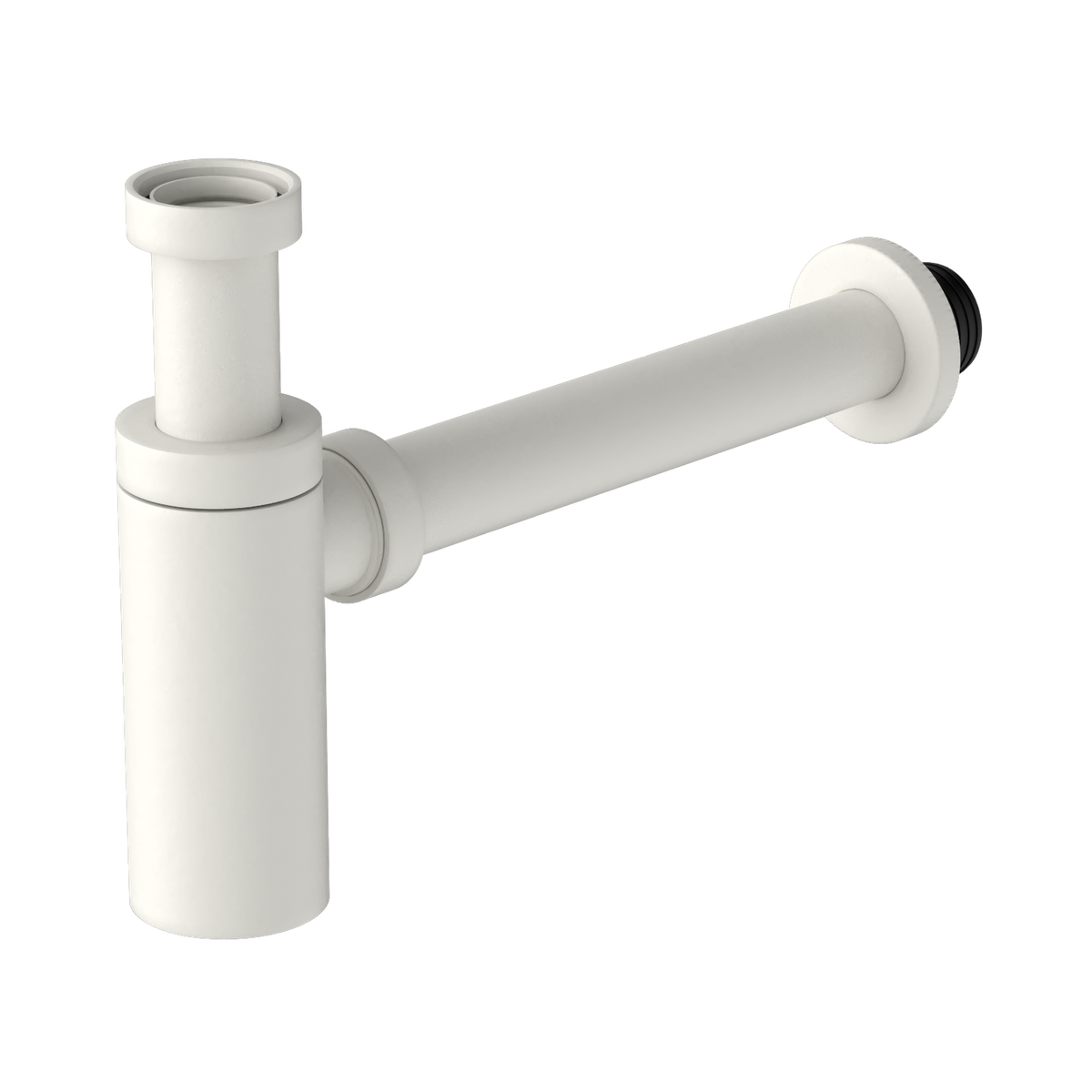 40mm Round Bottle Trap Matte White