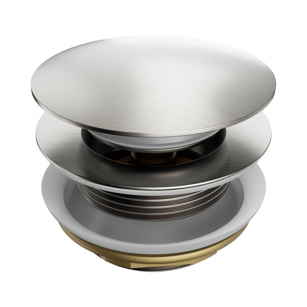 Short Pop Up Bath Waste 40mm Brushed Nickel