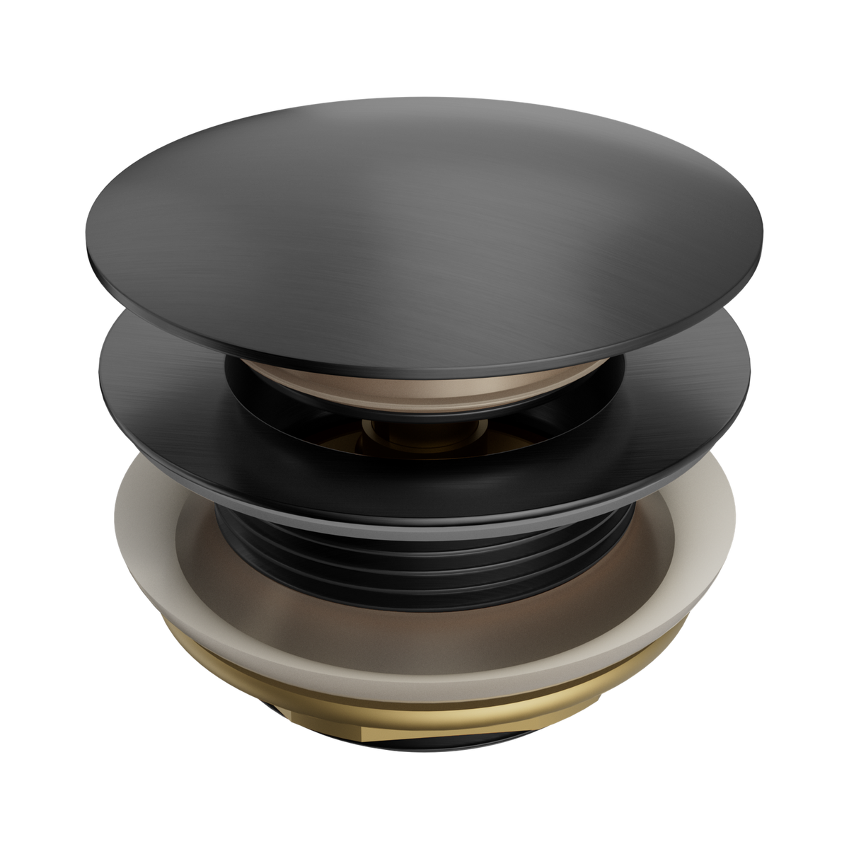 Short Pop Up Bath Waste 40mm Gun Metal