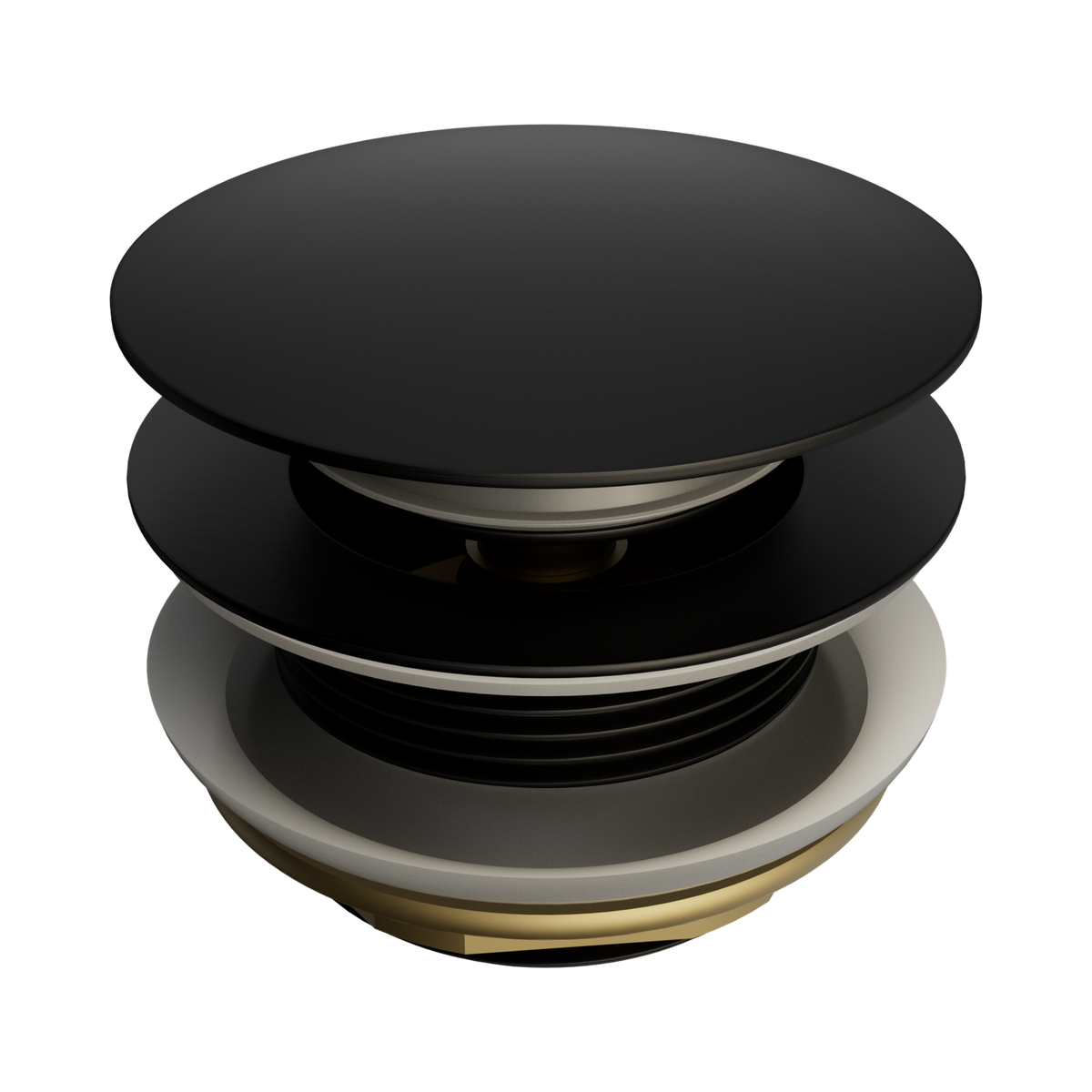 Short Pop Up Bath Waste 40mm Matte Black