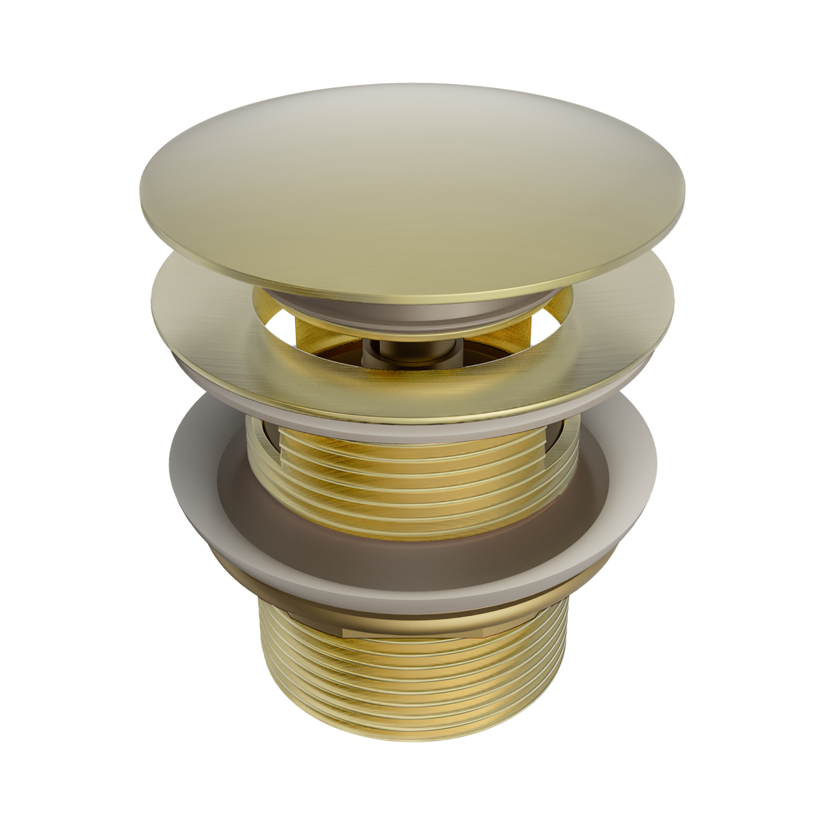 Pop Up Bath Waste 40mm With Overflow Brushed Gold