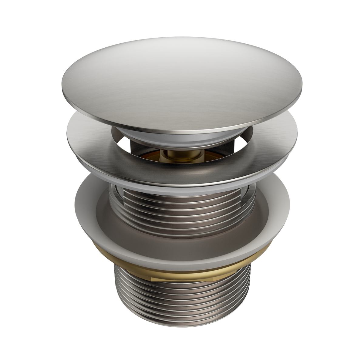 Pop Up Bath Waste 40mm With Overflow Brushed Nickel