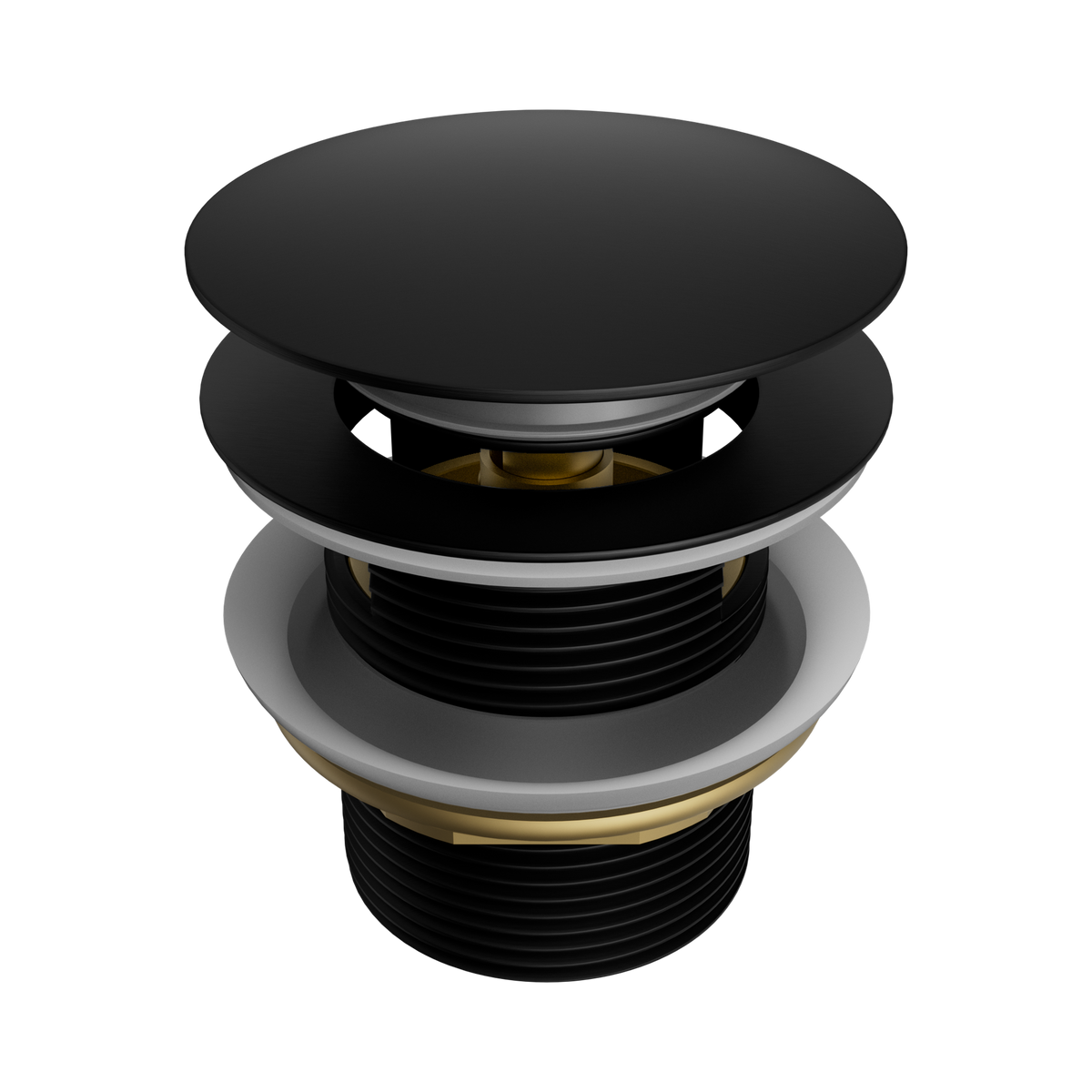 Pop Up Bath Waste 40mm With Overflow Matte Black