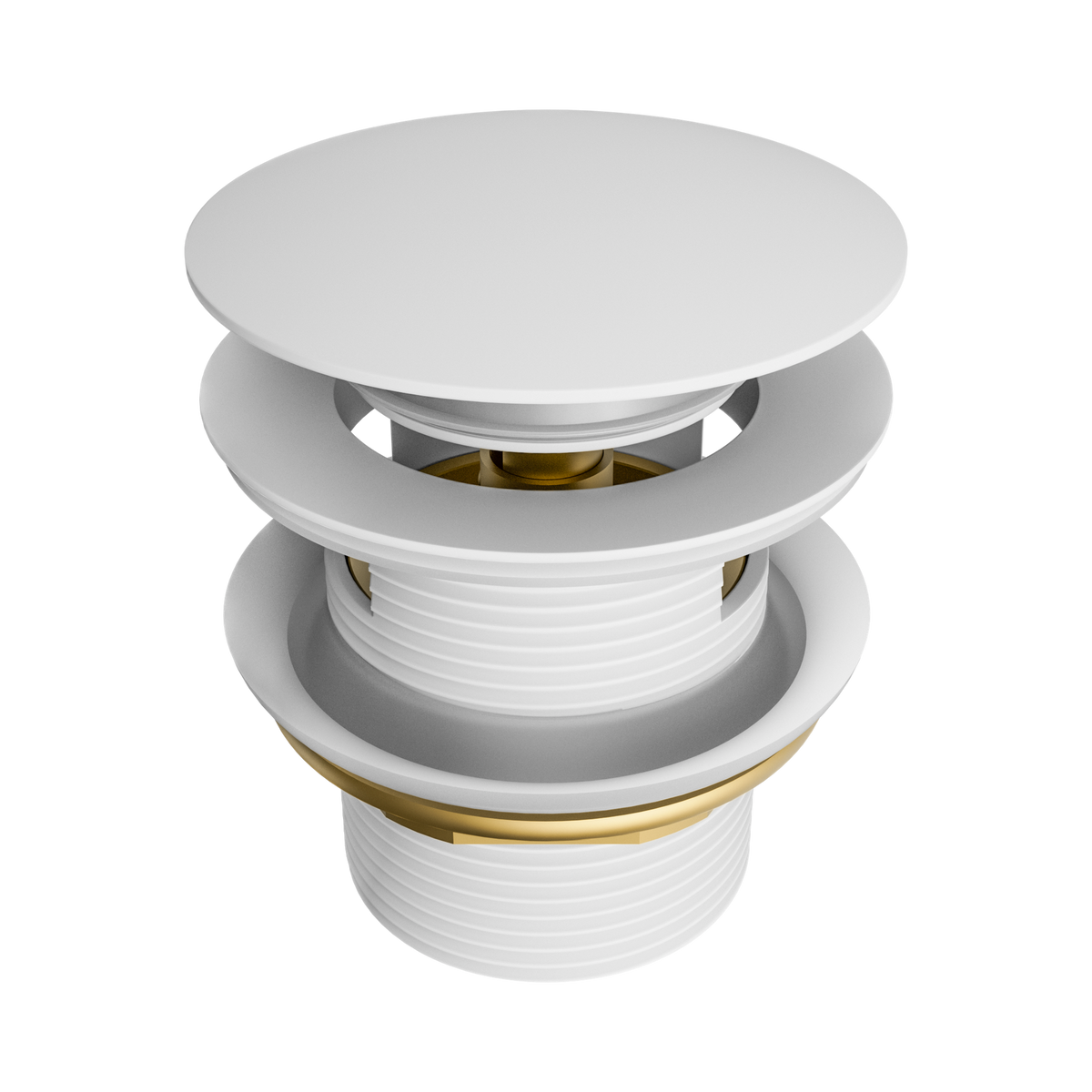 Pop Up Bath Waste 40mm With Overflow Matte White