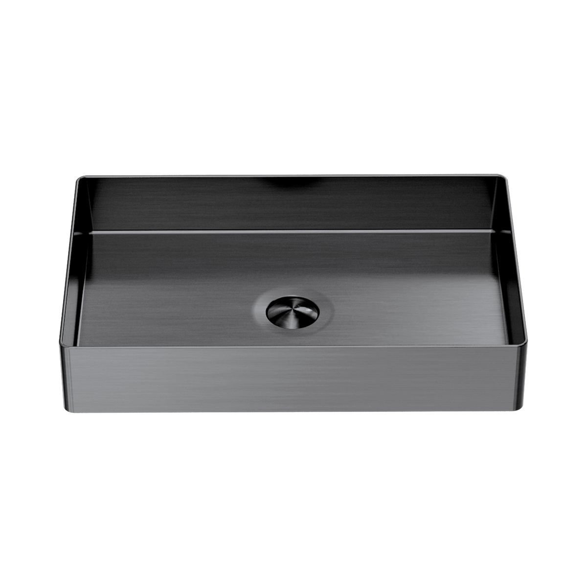 Opal Rectangle Stainless Steel Basin Graphite