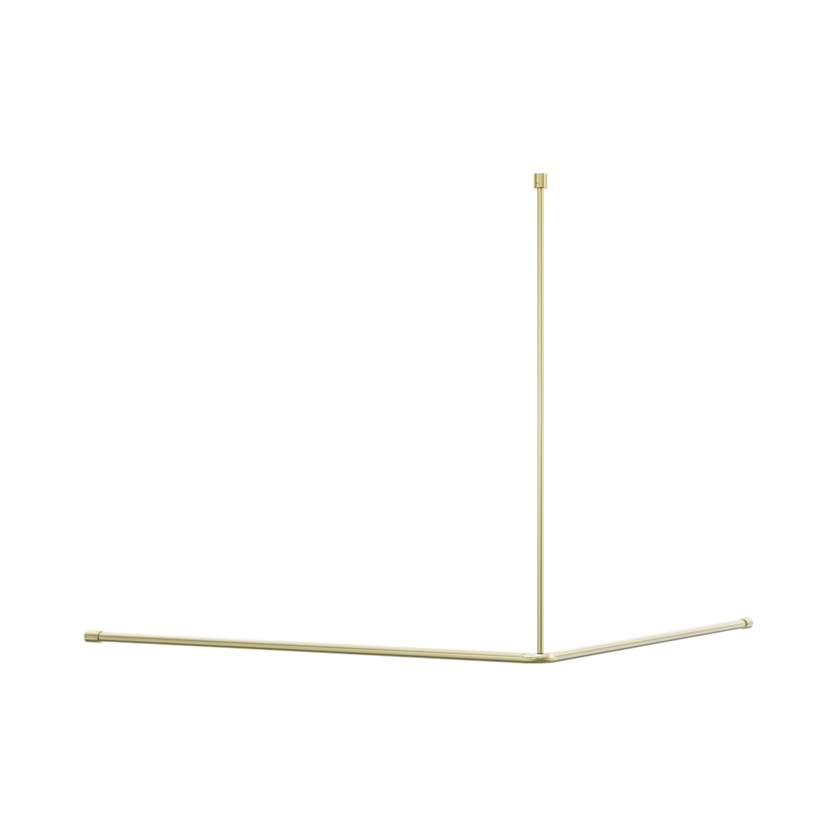 Mecca Care Curtain Rail 1200x1200mm 90 Degree Brushed Gold