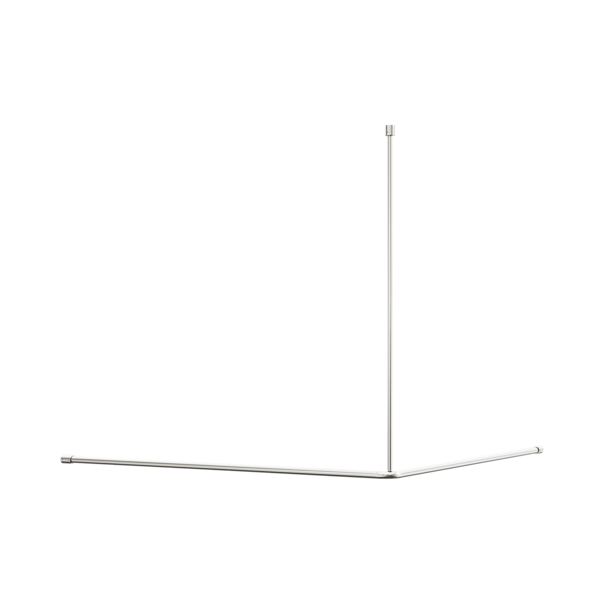 Mecca Care Curtain Rail 1200x1200mm 90 Degree Brushed Nickel