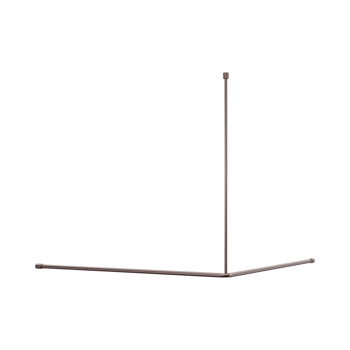Mecca Care Curtain Rail 1200x1200mm 90 Degree Brushed Bronze