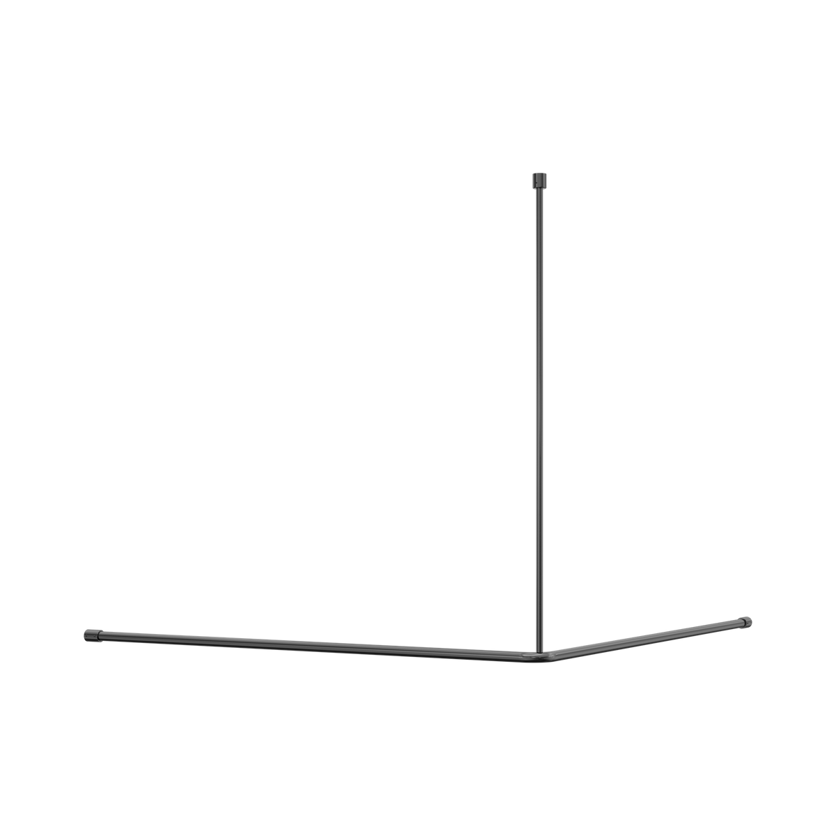 Mecca Care Curtain Rail 1200x1200mm 90 Degree Gun Metal