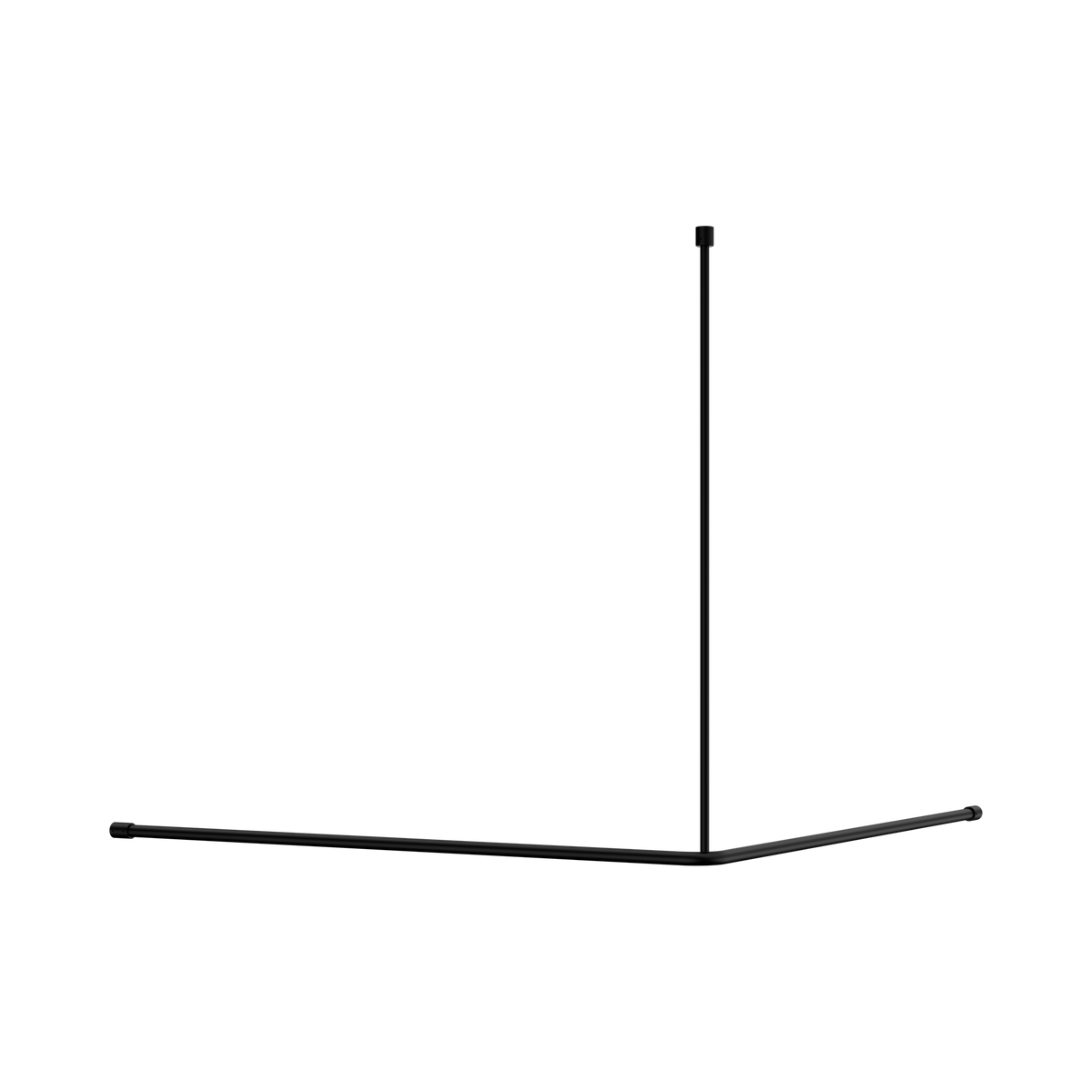 Mecca Care Curtain Rail 1200x1200mm 90 Degree Matte Black