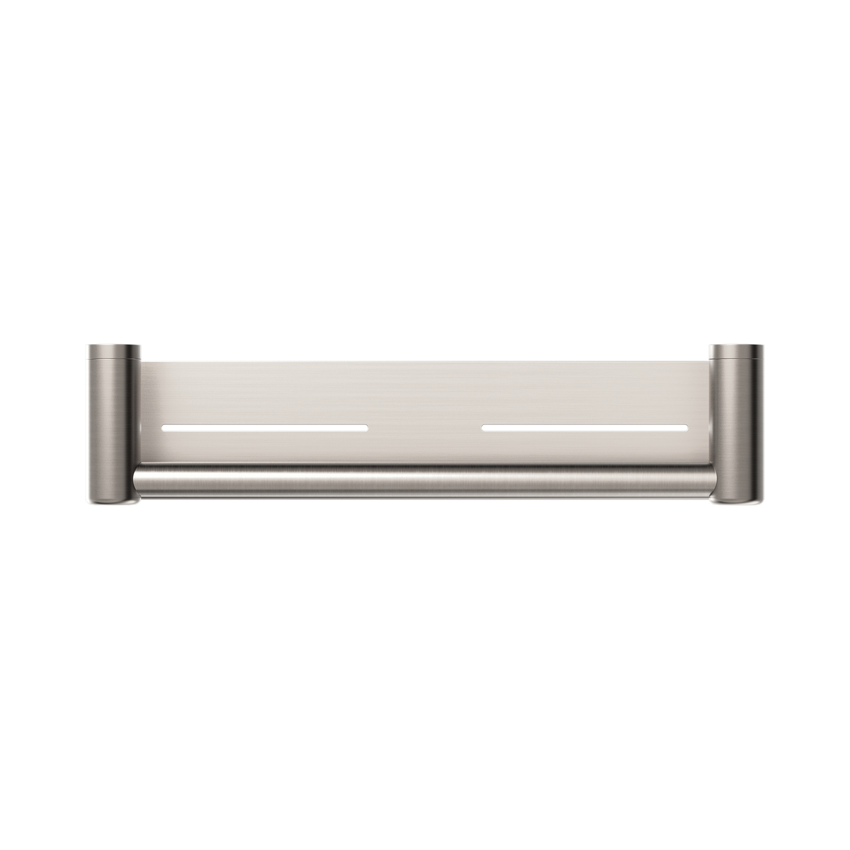 Mecca Care 25mm Grab Rail With Shelf 450mm Brushed Nickel