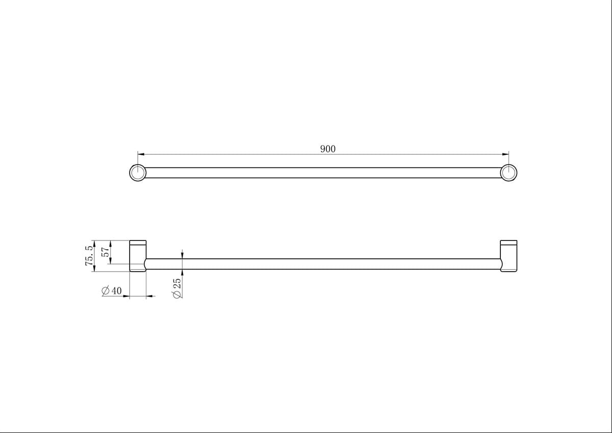 Mecca Care 25MM Grab Rail 900MM - Reno Spares