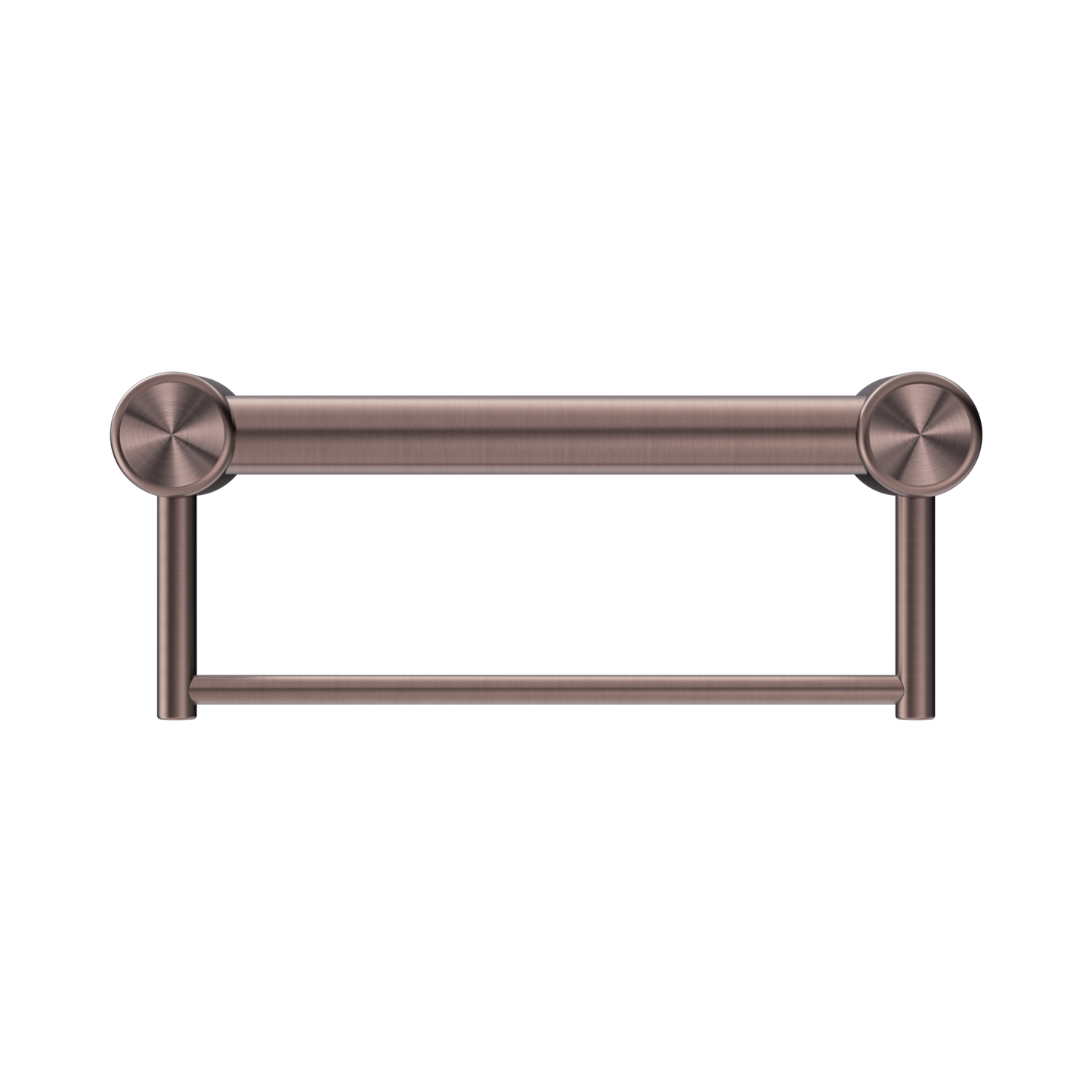 Mecca Care 32mm Grab Rail With Towel Holder 300mm Brushed Bronze