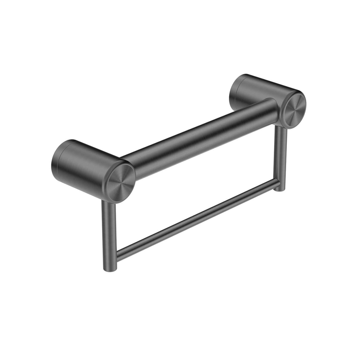 Nero Mecca Care 32mm Grab Rail With Towel Holder 300mm Gun Metal