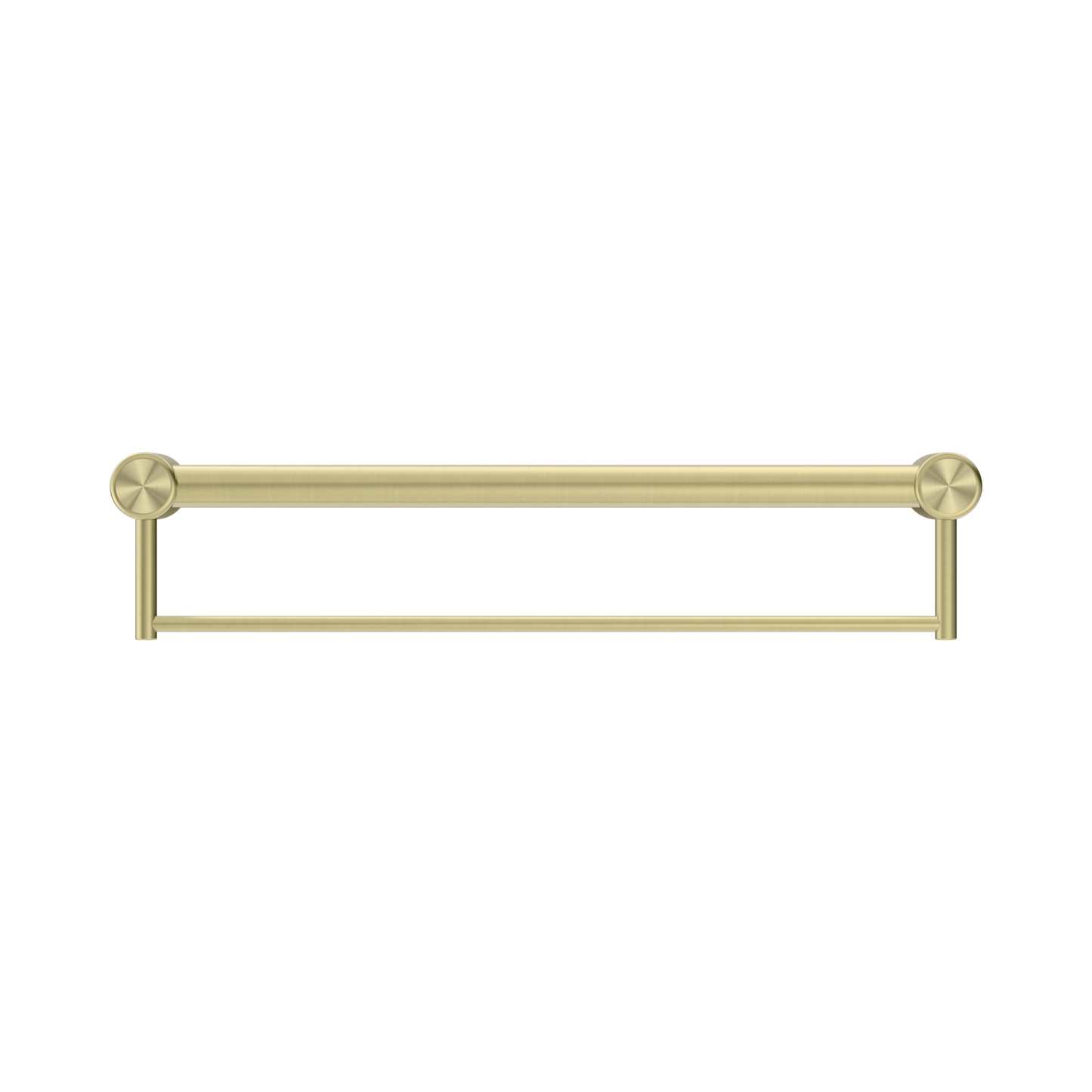 Mecca Care 32mm Grab Rail With Towel Holder 600mm Brushed Gold
