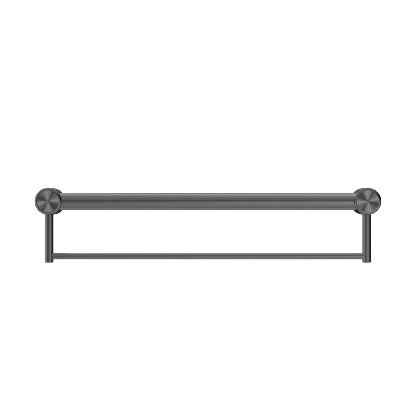 Nero Mecca Care 32mm Grab Rail With Towel Holder 600mm Gun Metal
