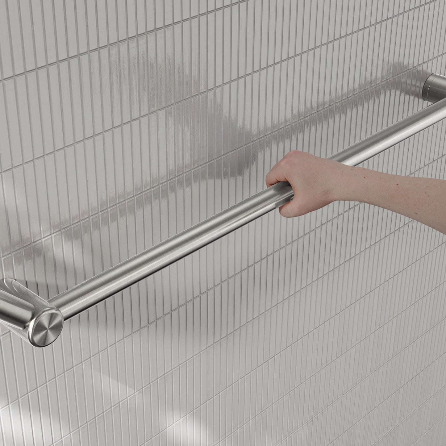 Nero Mecca Care 32mm DDA Grab Rail Set 45 Degree 750X900mm