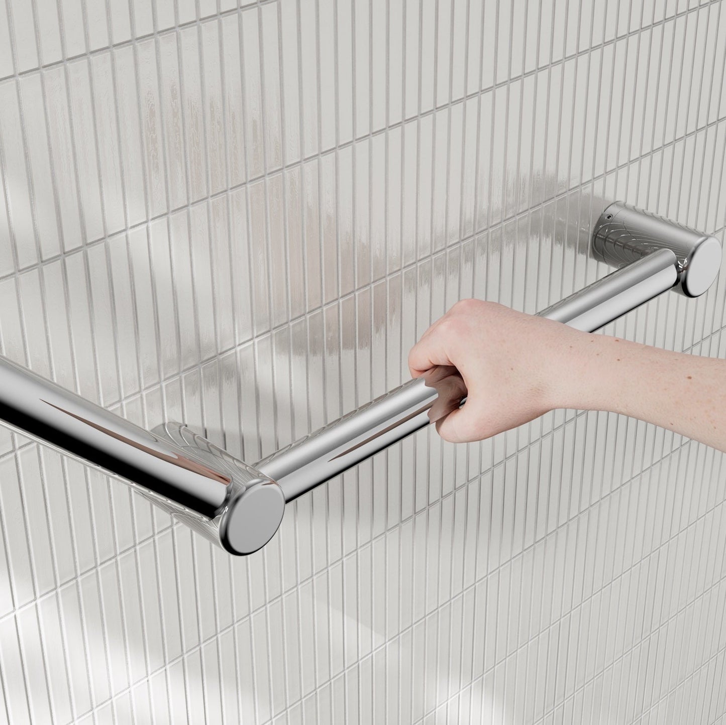 Nero Mecca Care 32mmulant Toilet Grab Rail 45 Degree 750X450mm Chrome