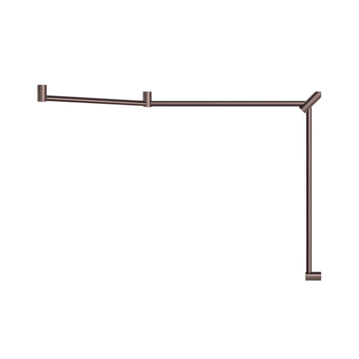 Mecca Care 32MM Dda Toilet Grab Rail Set 45 Degree Continuous 750X965X1025MM - Reno Spares