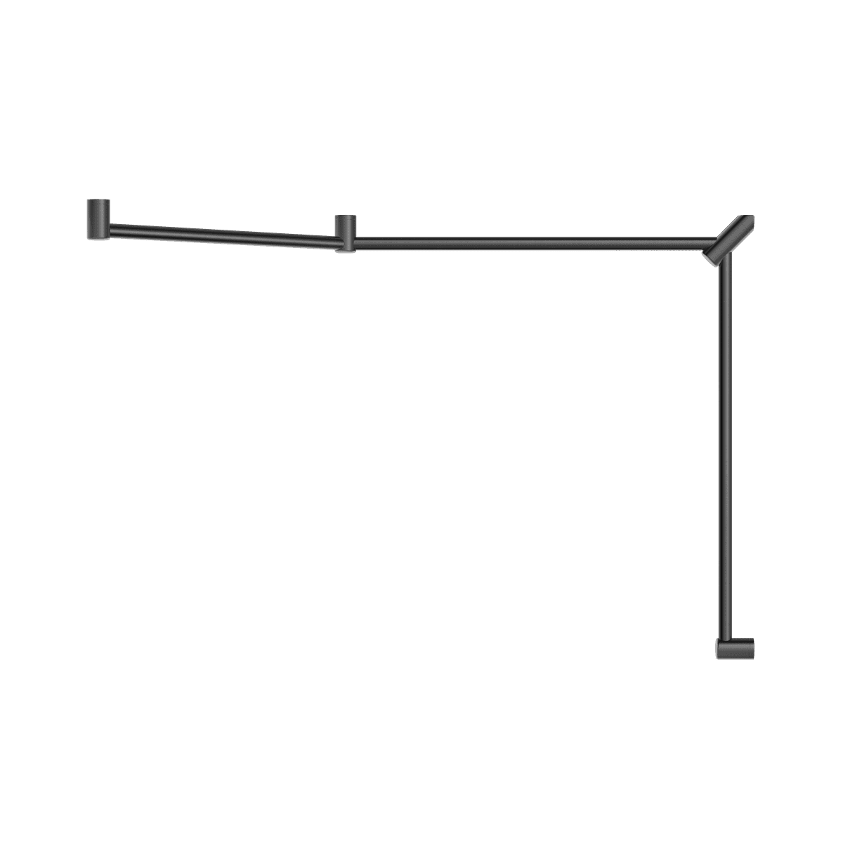 Mecca Care 32MM Dda Toilet Grab Rail Set 45 Degree Continuous 750X965X1025MM - Reno Spares