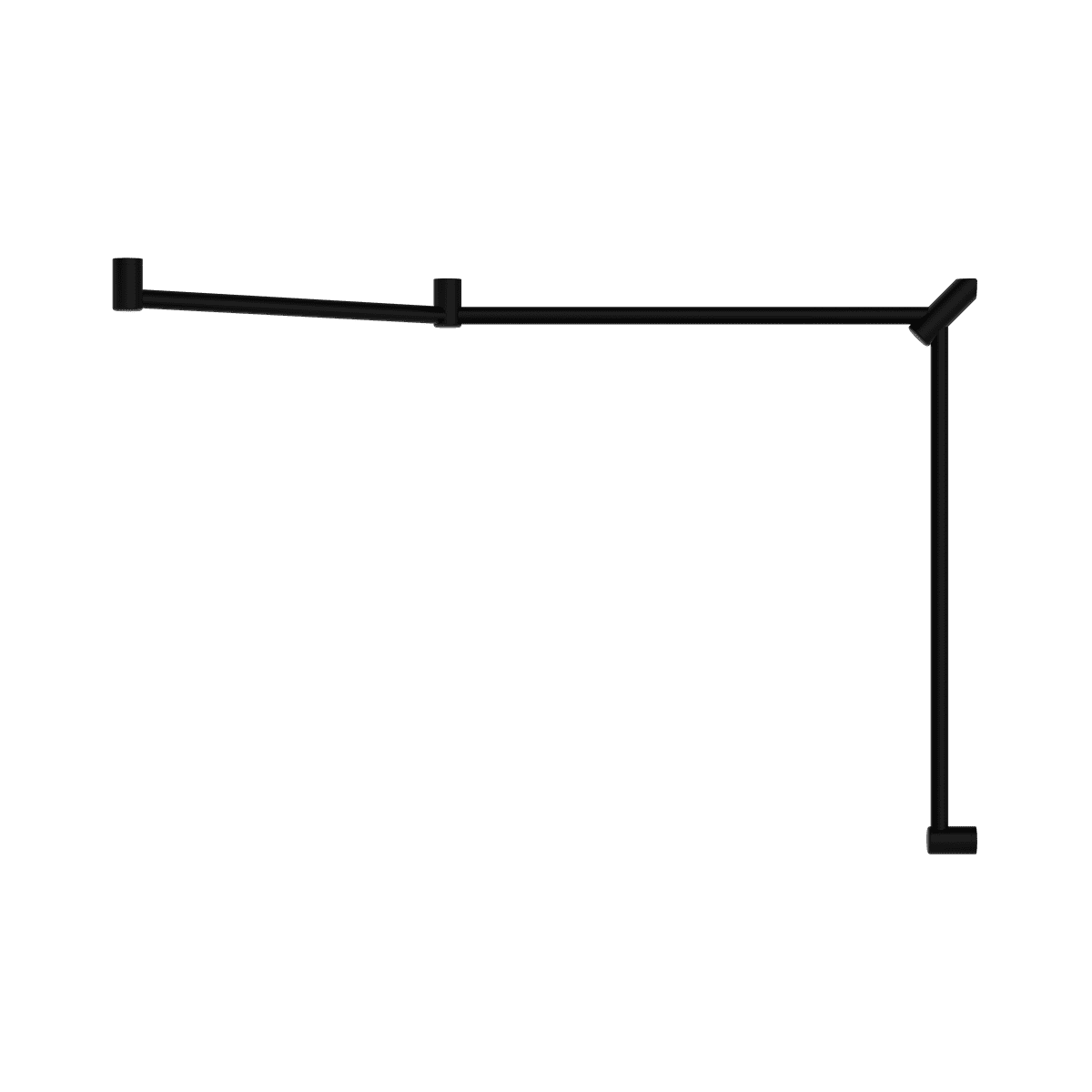 Mecca Care 32MM Dda Toilet Grab Rail Set 45 Degree Continuous 750X965X1025MM - Reno Spares