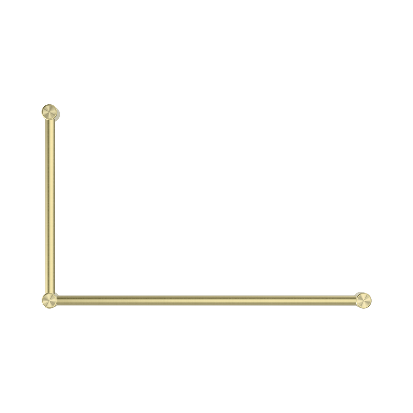 Mecca Care 32mm DDA Accessible Toilet Grab Rail Set 90 Degree 600X1000mm Brushed Gold