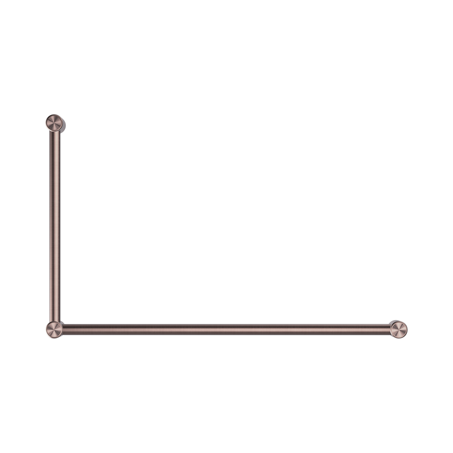 Mecca Care 32mm DDA Accessible Toilet Grab Rail Set 90 Degree 600X1000mm Brushed Bronze