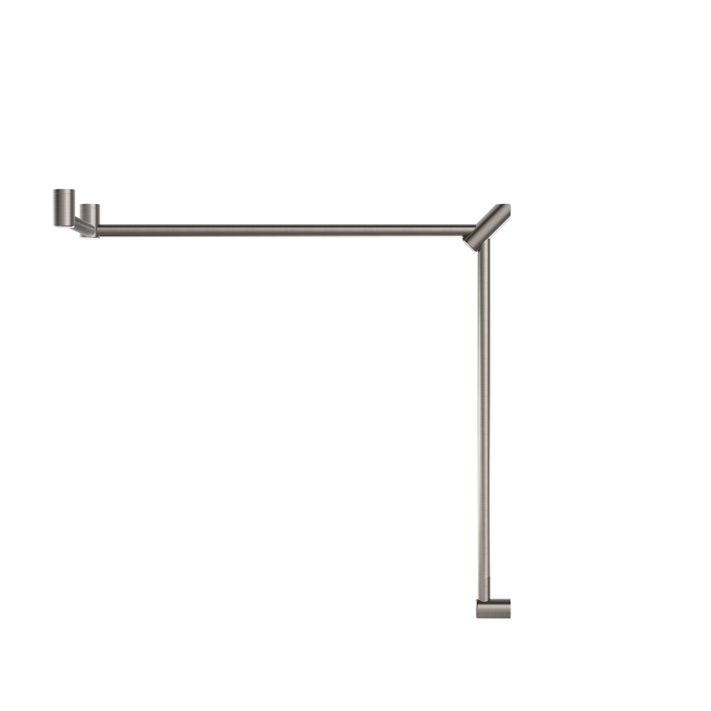 Nero Mecca Care 32mm DDA Toilet Grab Rail Set 90 Degree Continuous 600X1065X1025mm
