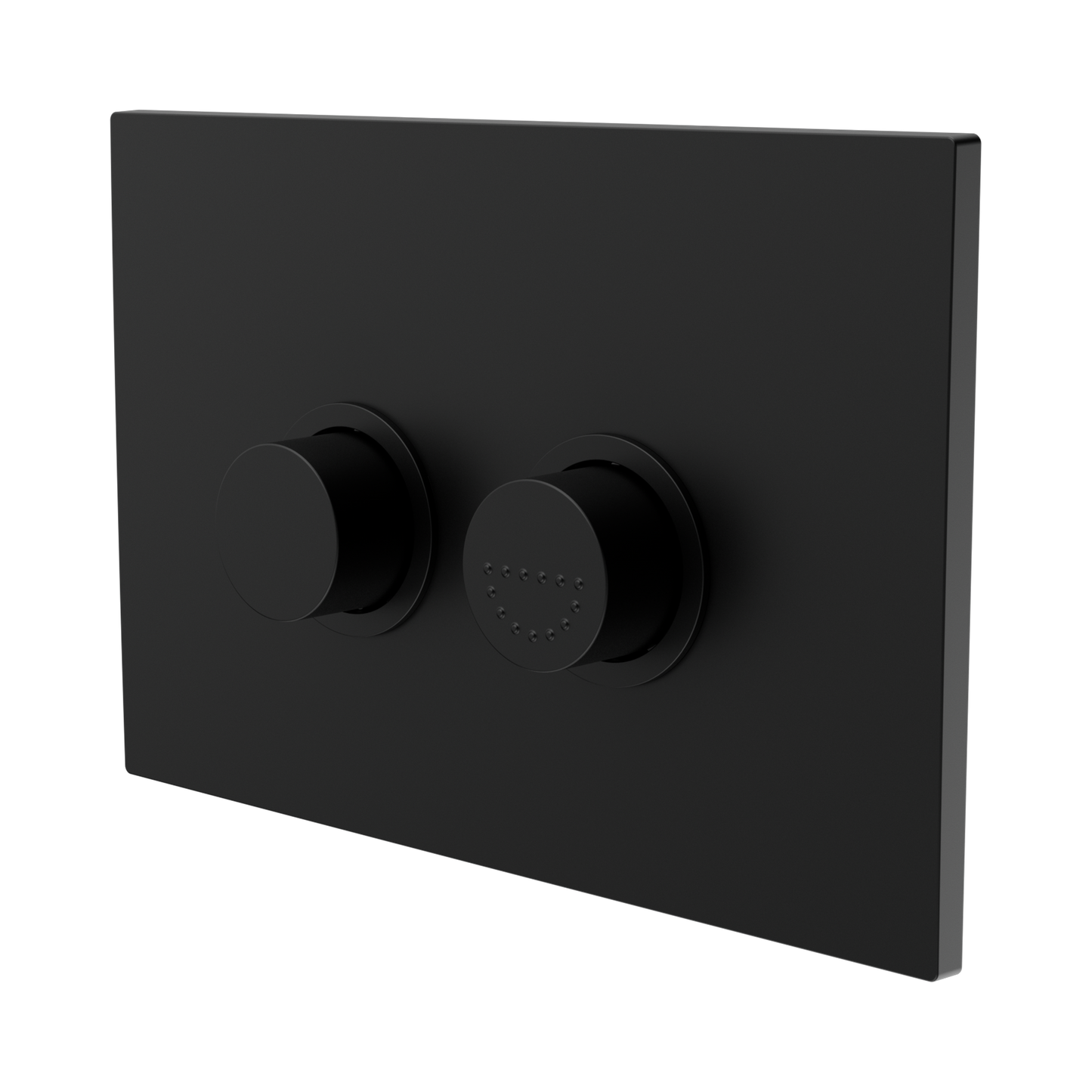 Mecca Care Raised Disabled Care Pneumatic Flush Buttons Plate DDA Accessible Toilet Compliant Matte Black