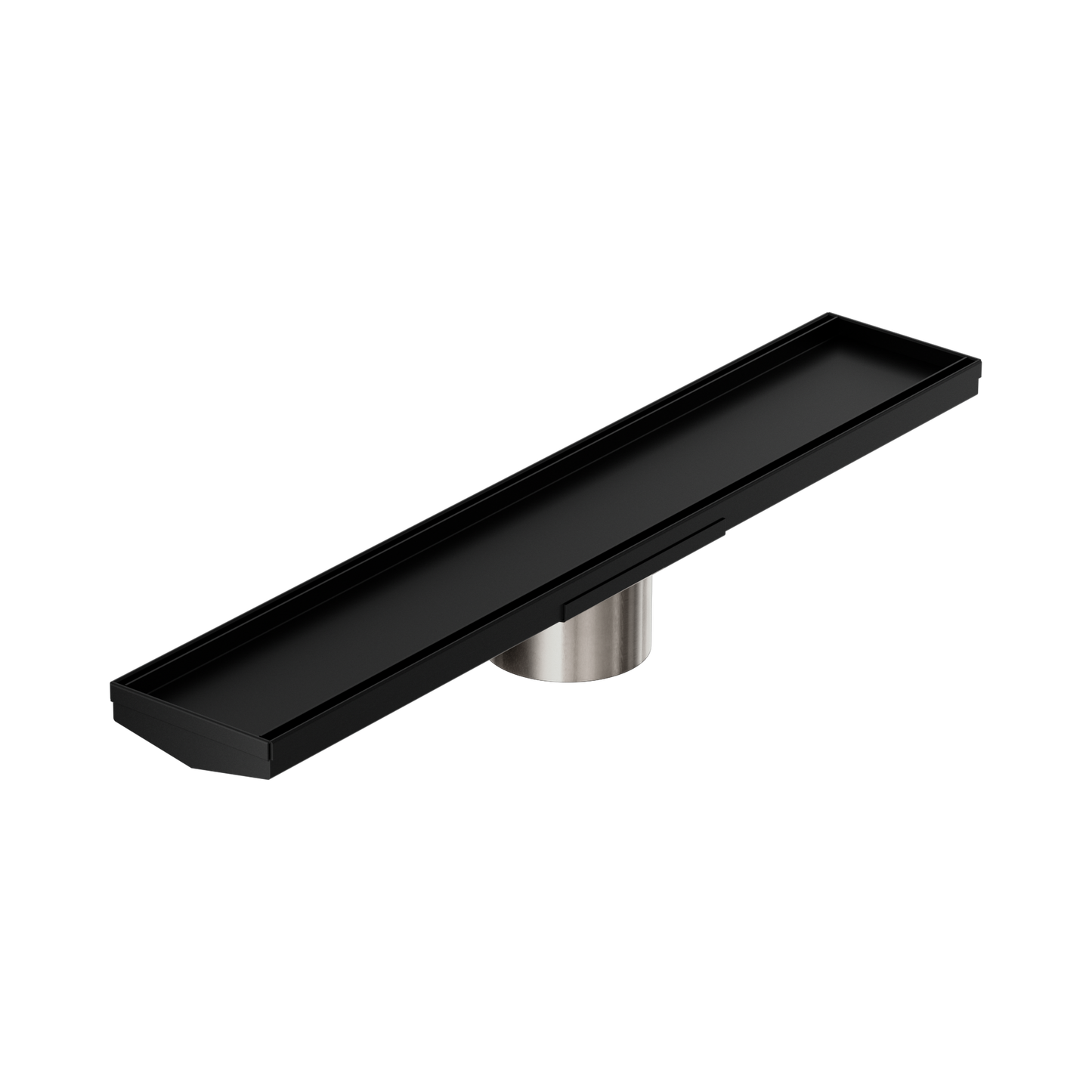Tile Insert V Channel 600x106mm Floor Grate 90mm Outlet Matte Black