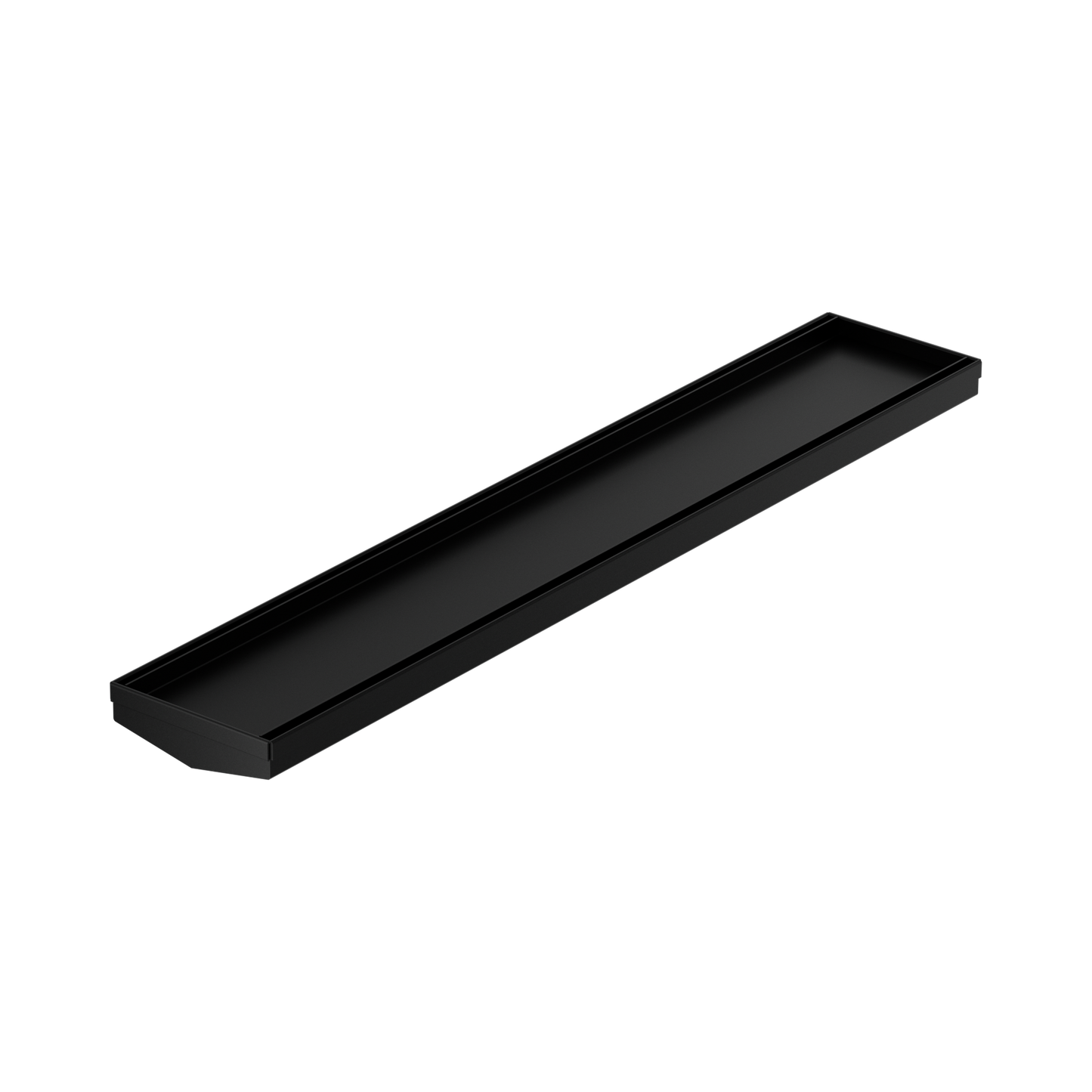 Tile Insert V Channel 600mm Floor Grate 80mm/89mm Outlet Without Outlet And Hole Saw Matte Black