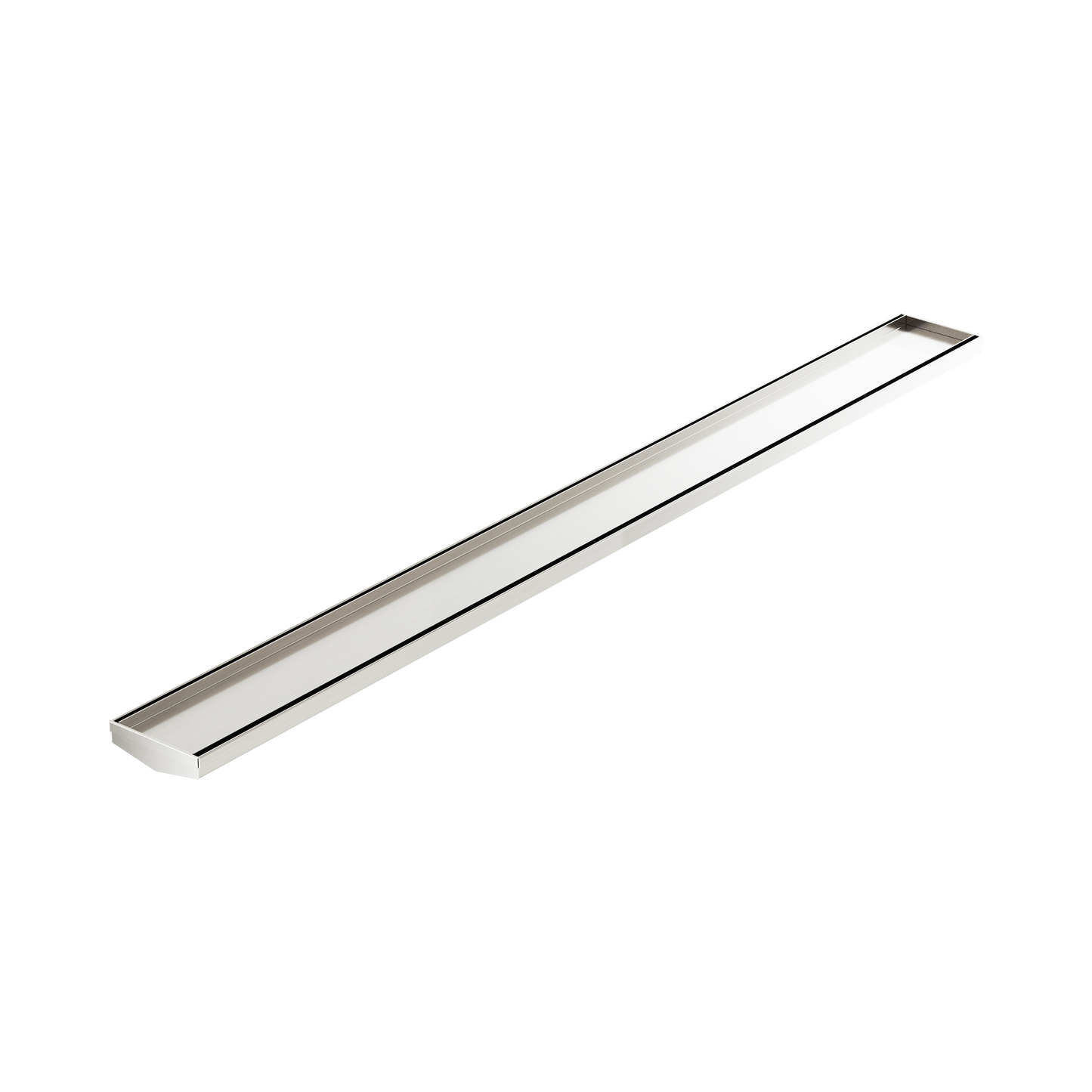 Tile Insert V Channel 1200mm Floor Grate 80mm/89mm Outlet Without Outlet And Hole Saw Brushed Nickel