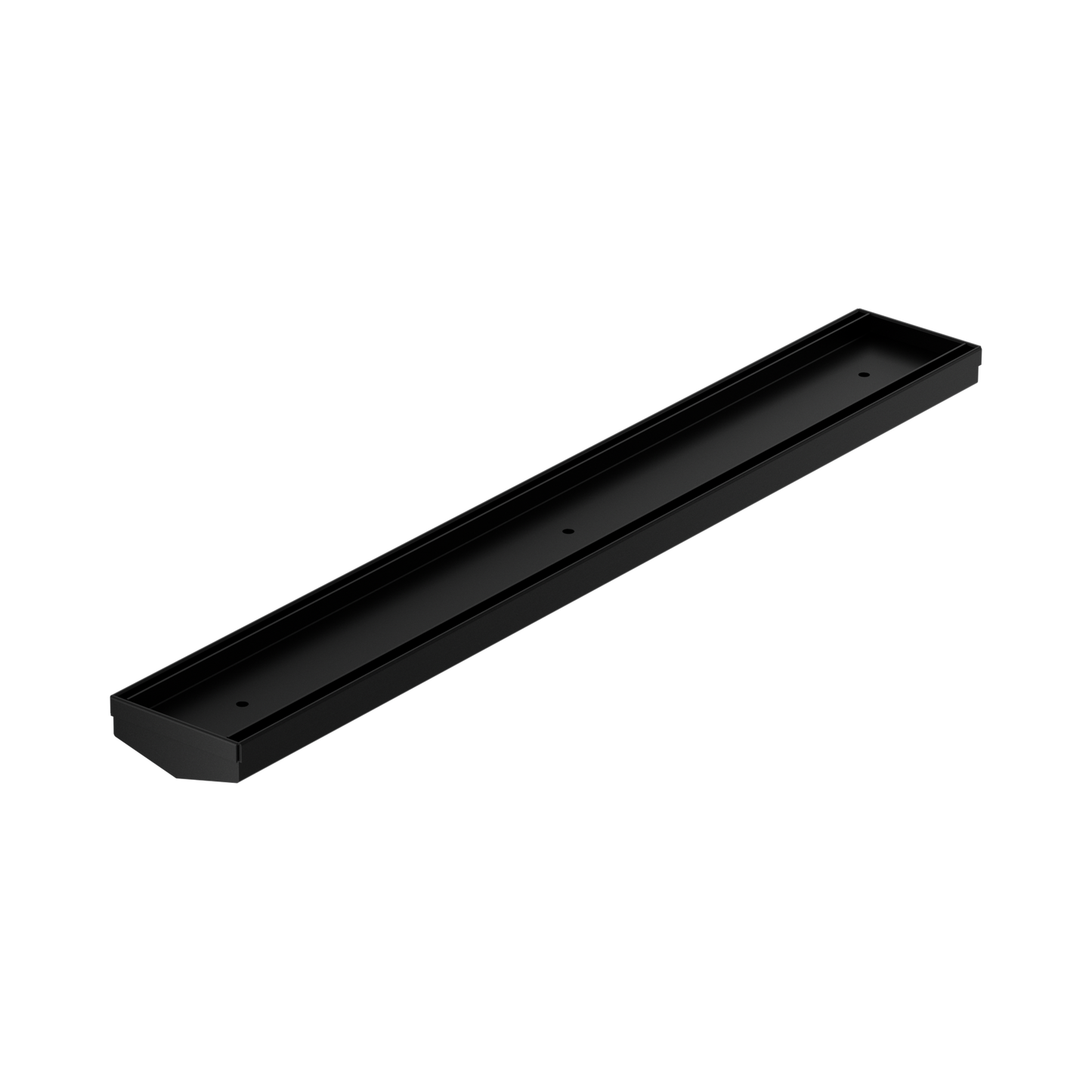 Tile Insert V Channel 600mm Floor Grate 50mm Outlet Without Outlet And Hole Saw Matte Black