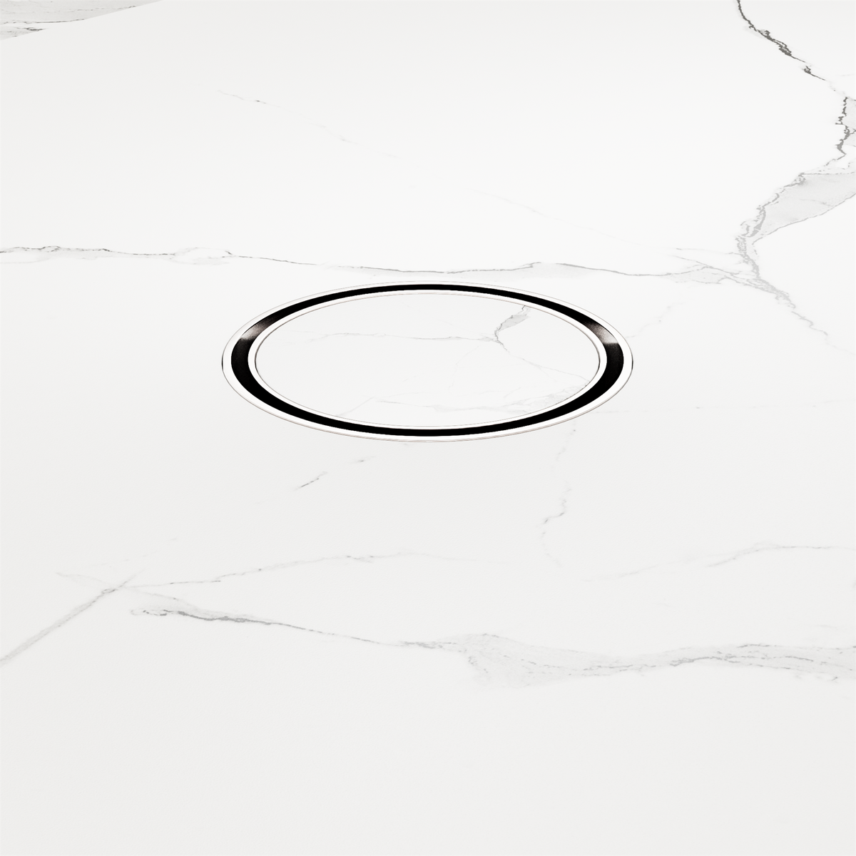 100mm Round Tile Insert Floor Waste 50mm Outlet Chrome