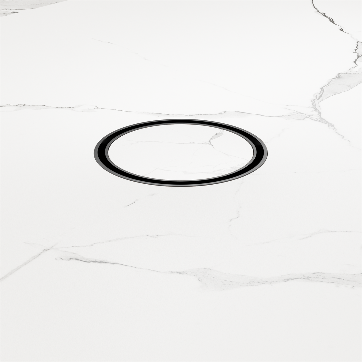 100mm Round Tile Insert Floor Waste 50mm Outlet Gun Metal