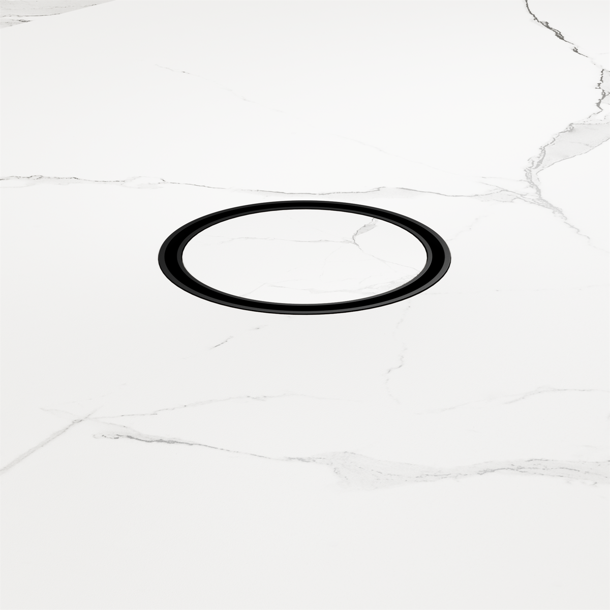 100mm Round Tile Insert Floor Waste 50mm Outlet Matte Black